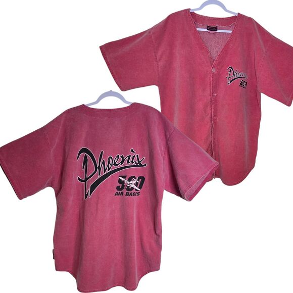 Vtg 90s Phoenix 500 Air Race Jersey XL Cottontops Mesh Cotton Lined Baseball